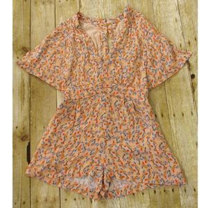 Free People Meet Virginia Printed Cutout Romper